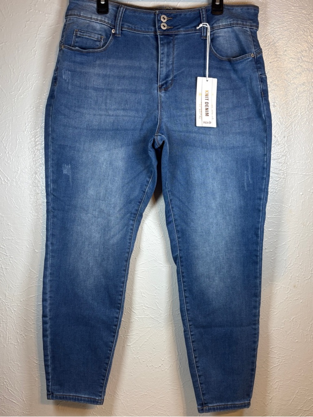 NWT Sandpiper Skinny Jeans Knit Denim 20W Distressed